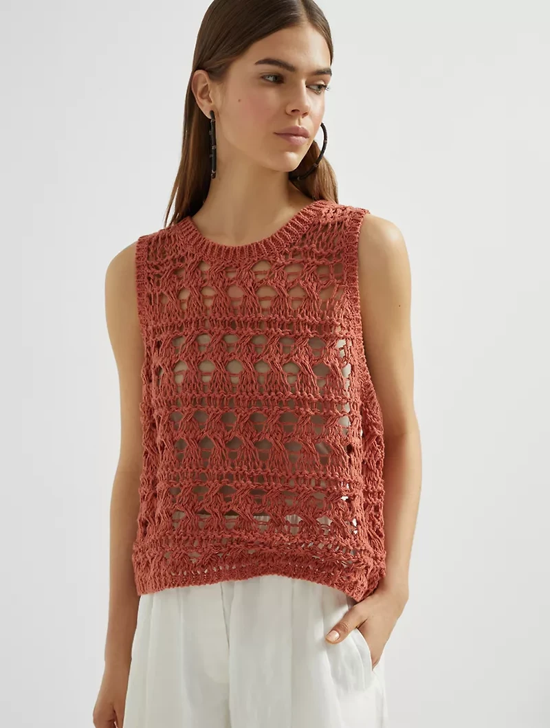 Textured Net Top