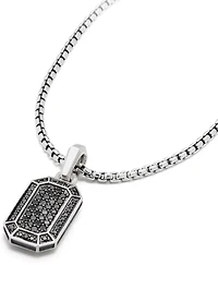 Streamline® Pavé Amulet In Sterling Silver With Black Diamonds