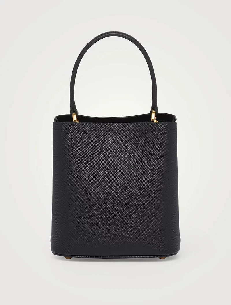 Small Saffiano Leather Prada Panier Bag