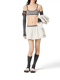Bonded Piqué And Technical Jersey Miniskirt