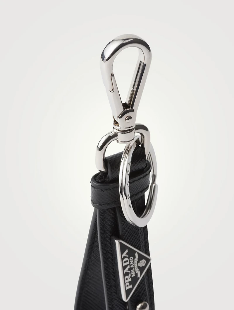 Saffiano Leather Keychain