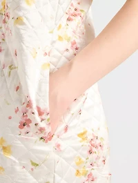 Quilted Satin Mini Dress