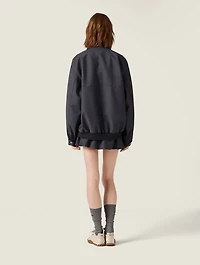 Bonded Kid Mohair And Jersey Blouson Jacket