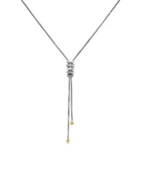 Zig Zag Stax™ Y Necklace In Sterling Silver With 18k Yellow Gold And Diamonds