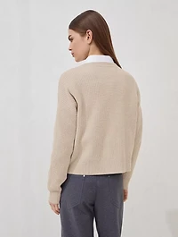 English Rib Knit Cardigan