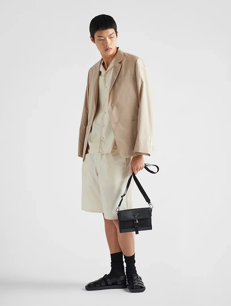 Re-nylon And Saffiano Shoulder Bag