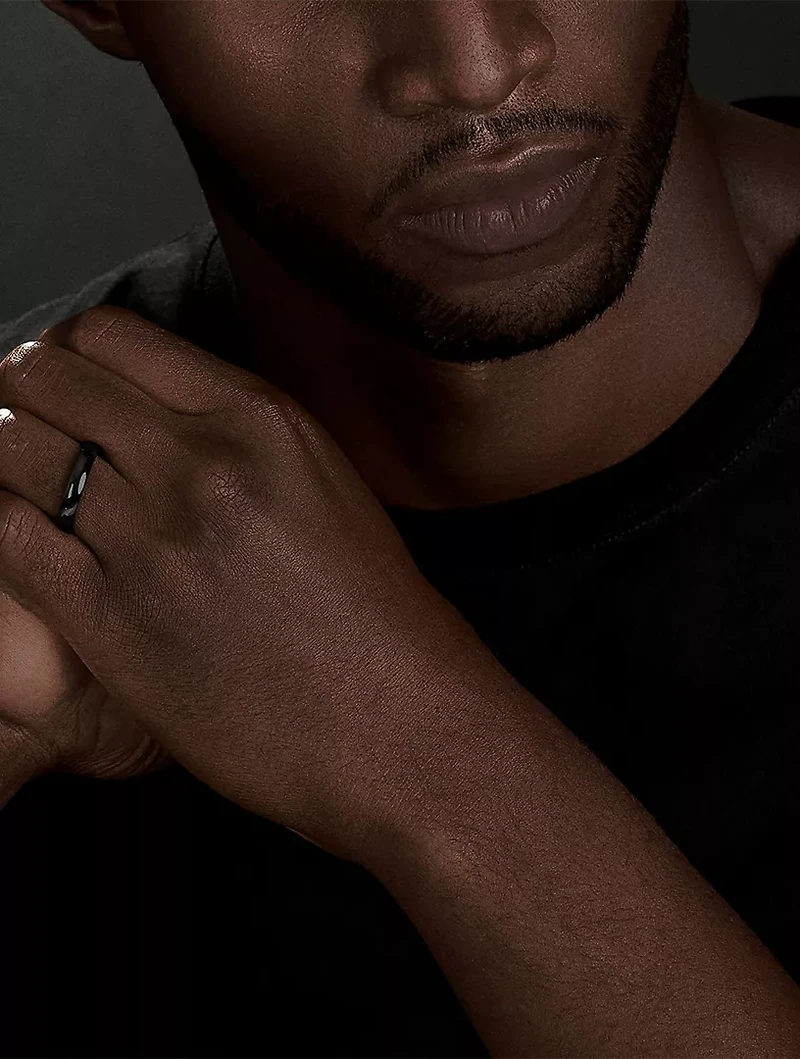 Dy Classic Band Ring Black Titanium