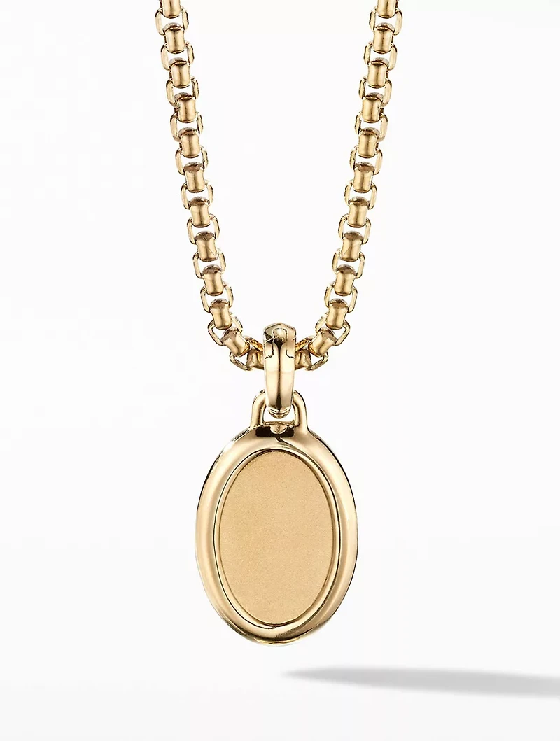 St. Francis Amulet In 18k Yellow Gold With Pavé Diamonds