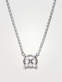 Pearl Classics Necklace In Sterling Silver With Diamonds, 6.5mm