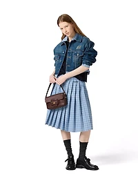 Pleated Check Skirt