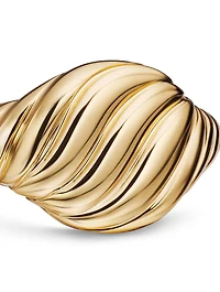 Sculpted Cable Pinky Ring 18k Yellow Gold, 9.7mm