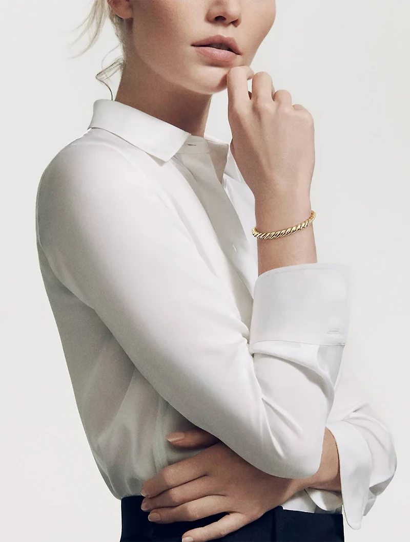 Pure Form® Cable Bracelet 18k Gold, 6mm