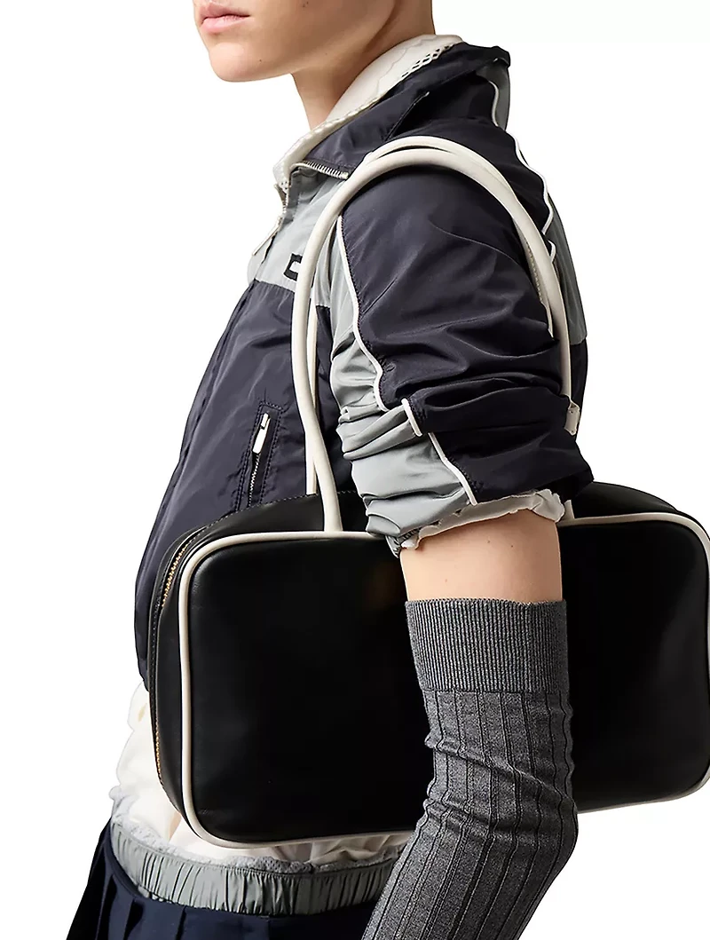 Technical Silk Zipper Blouson Jacket