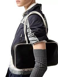 Technical Silk Zipper Blouson Jacket