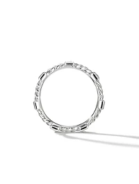 Cable Collectibles® Stack Ring 18k White Gold With Diamonds