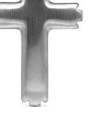Cross Pendant In Sterling Silver With Diamonds, 34mm