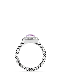 Petite Albion® Ring Sterling Silver With Amethyst And Pavé Diamonds