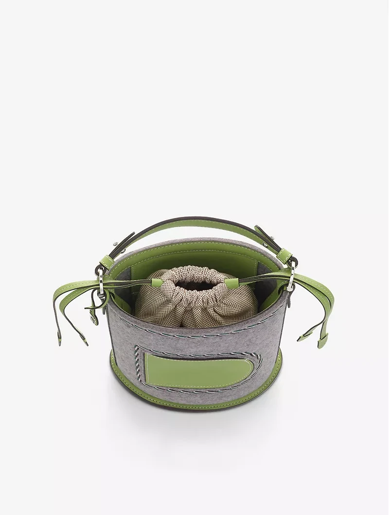 Pin Mini Bucket Felt Supple Calf