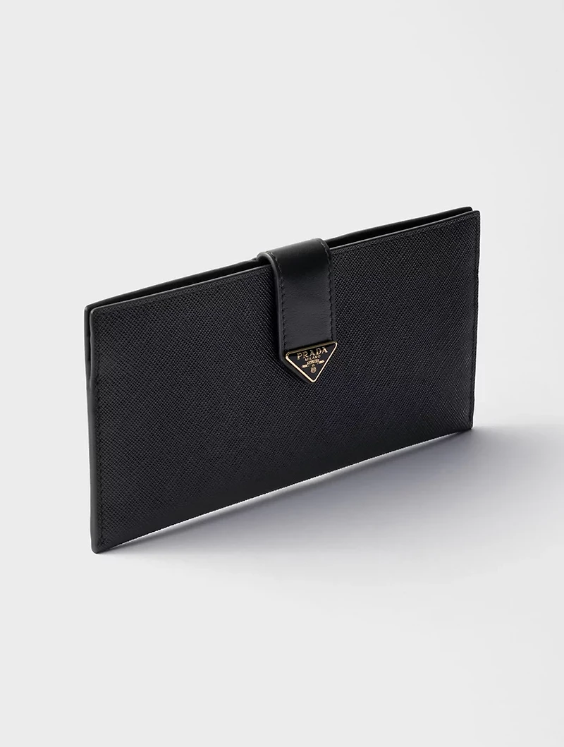 Large Saffiano And Leather Wallet
