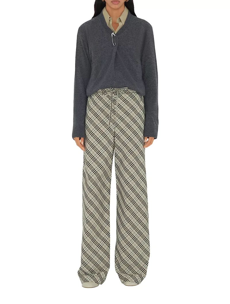 Check Cotton Pyjama Trousers