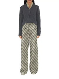 Check Cotton Pyjama Trousers