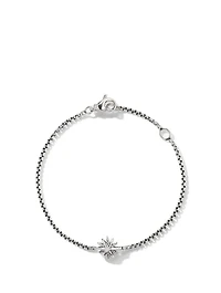 Starburst Kids Bracelet In Sterling Silver With Center Diamond