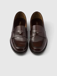 Brushed Leather Loafers