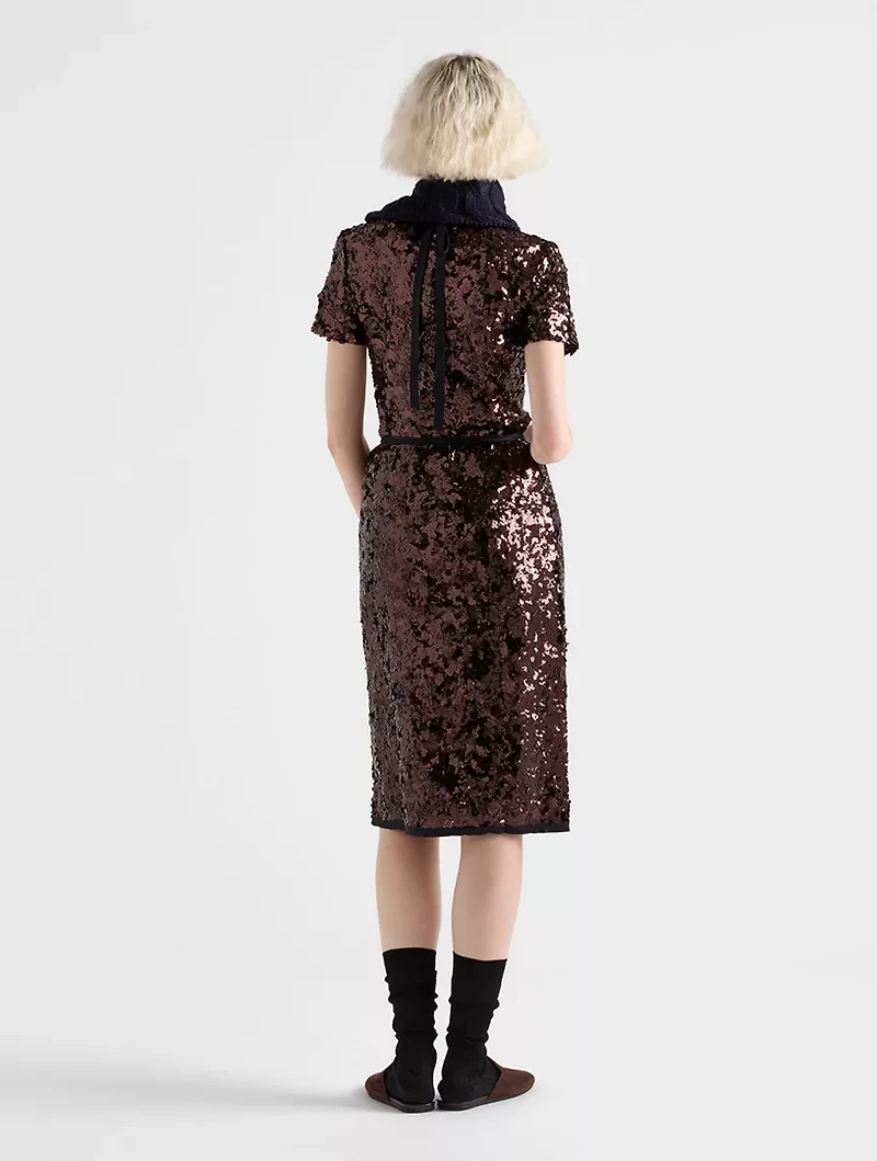 Embroidered Sequin Skirt