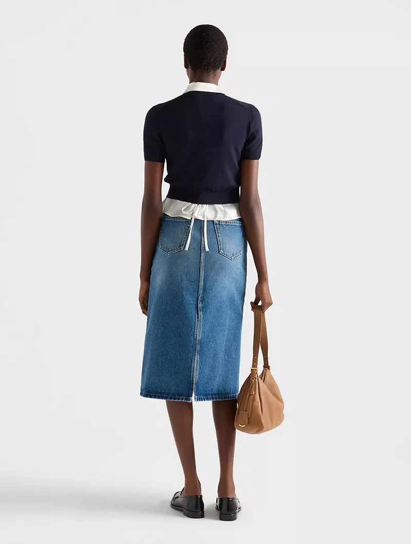 Flared Denim Skirt