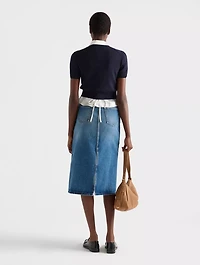 Flared Denim Skirt