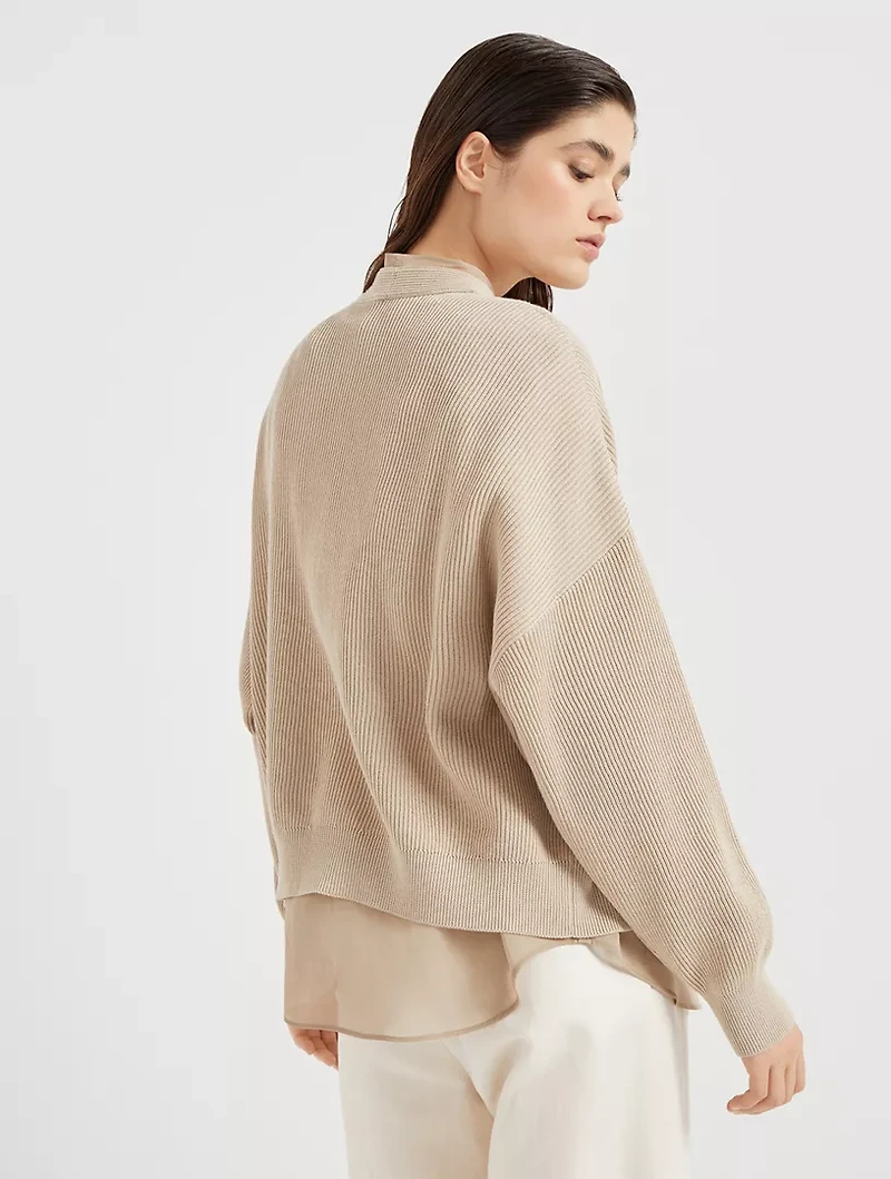 English Rib Knit Cardigan