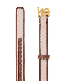 Canvas And Leather Tb Belt