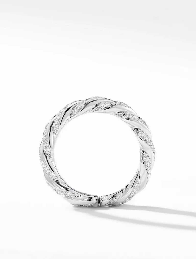 Pavéflex Band Ring 18k White Gold With Diamonds