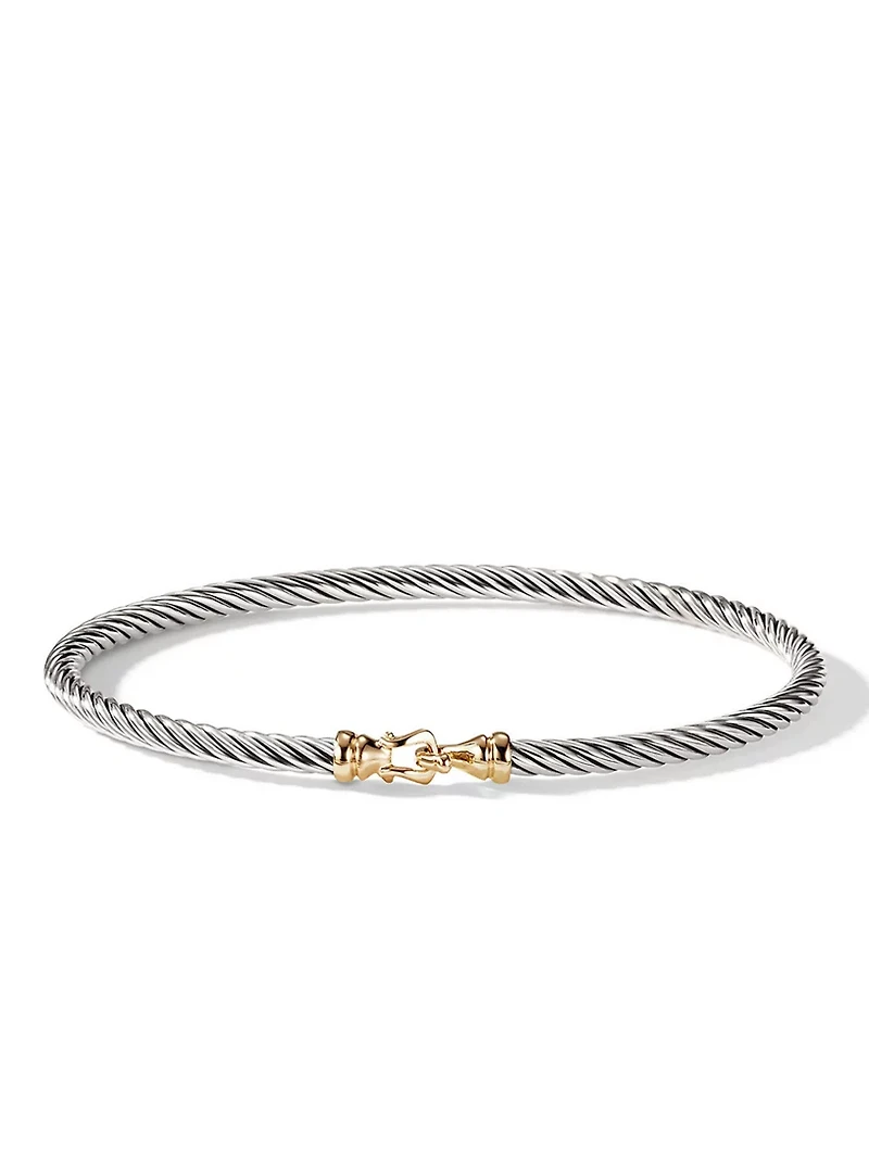 Buckle Bracelet Sterling Silver With 18k Yellow Gold