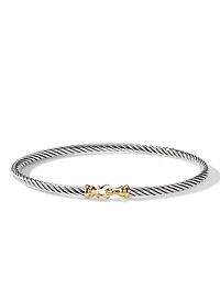 Buckle Bracelet Sterling Silver With 18k Yellow Gold