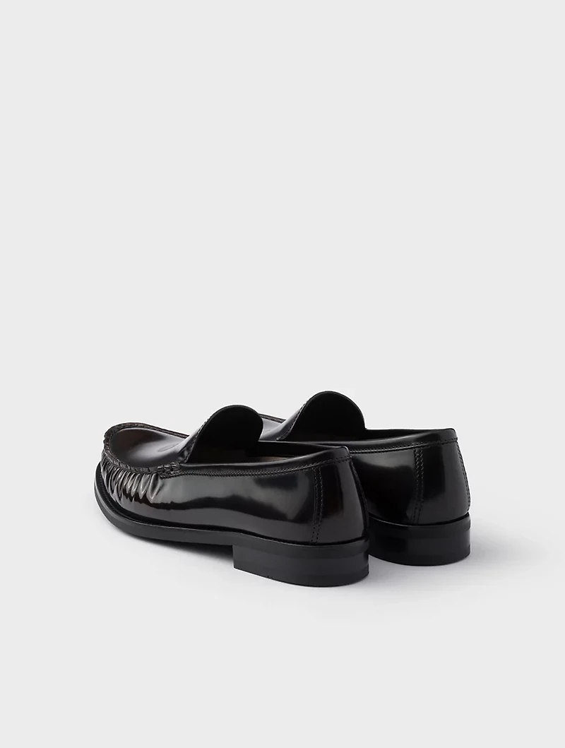 Brushed Leather Loafers