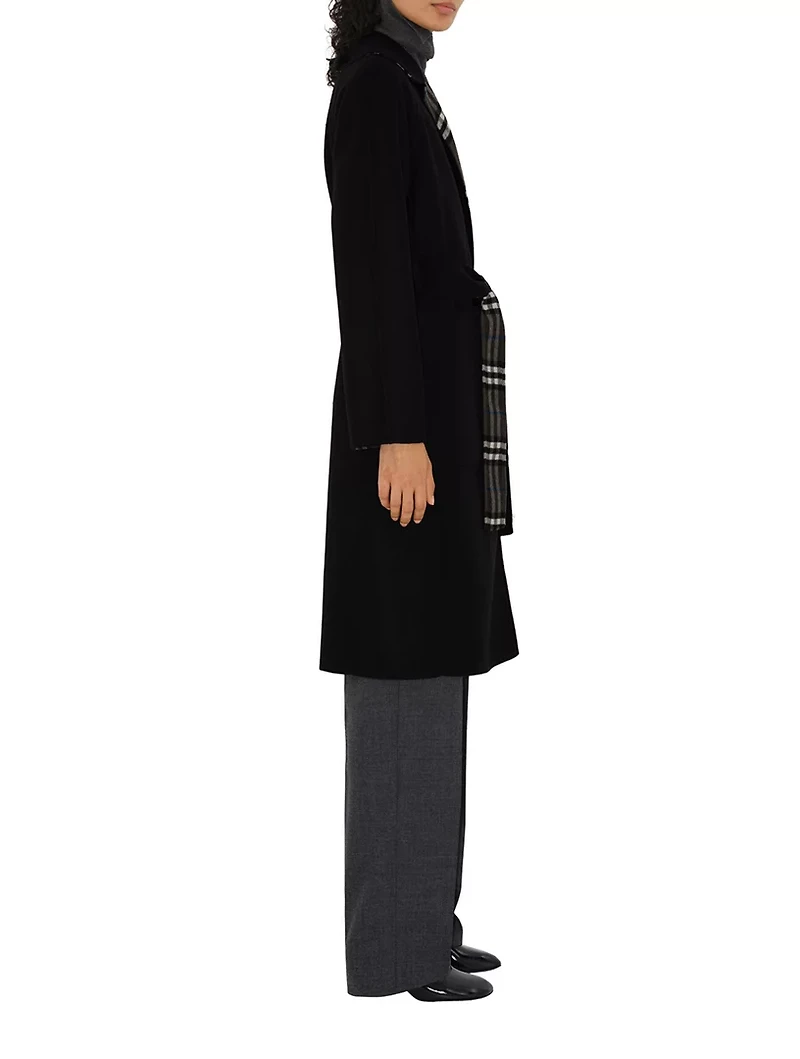 Reversible Wool Wrap Coat