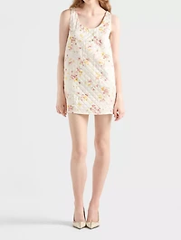 Quilted Satin Mini Dress