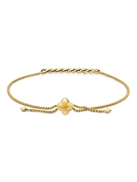 Petite Station Chain Bracelet In 18k Yellow Gold, 1mm