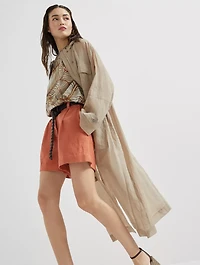 Duster Coat With Monili
