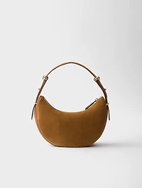 Prada Arqué Suede Shoulder Bag