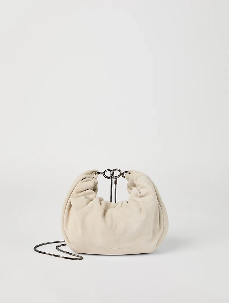 Suede Brioche Hobo Bag
