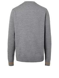 Icon Stripe Trim Wool Sweater