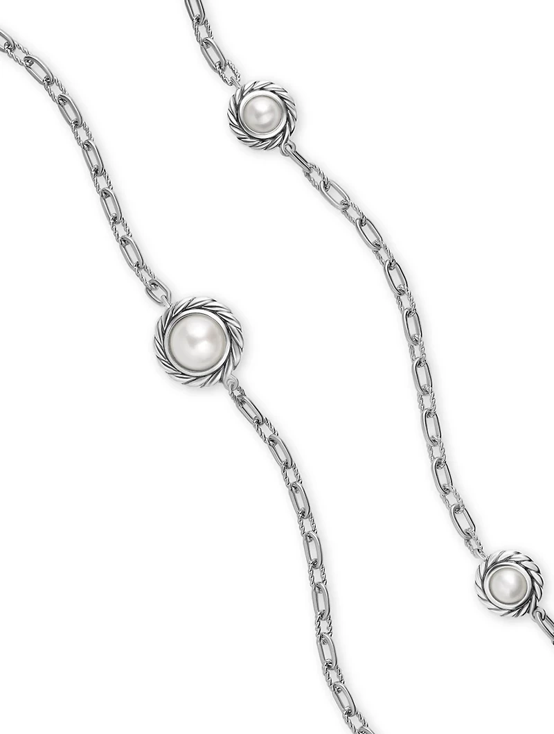 Pearl Classics Station Chain Necklace In Sterling Silver, 3mm