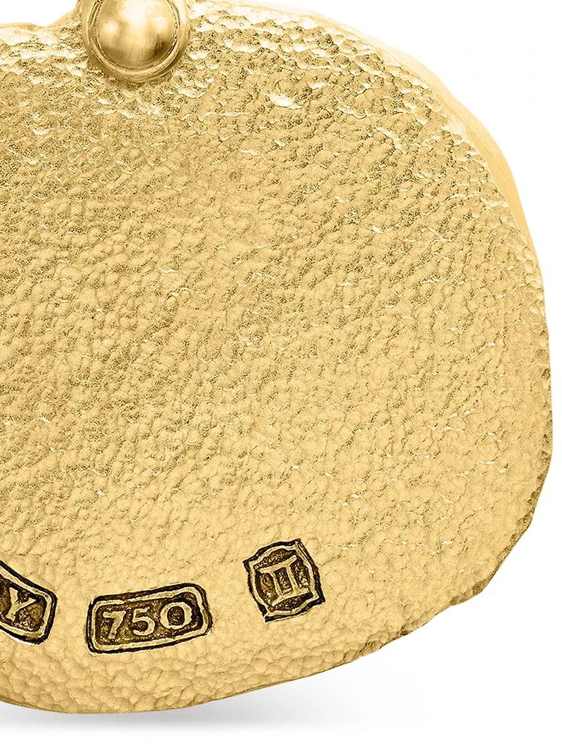 Gemini Amulet In 18k Yellow Gold, 27mm