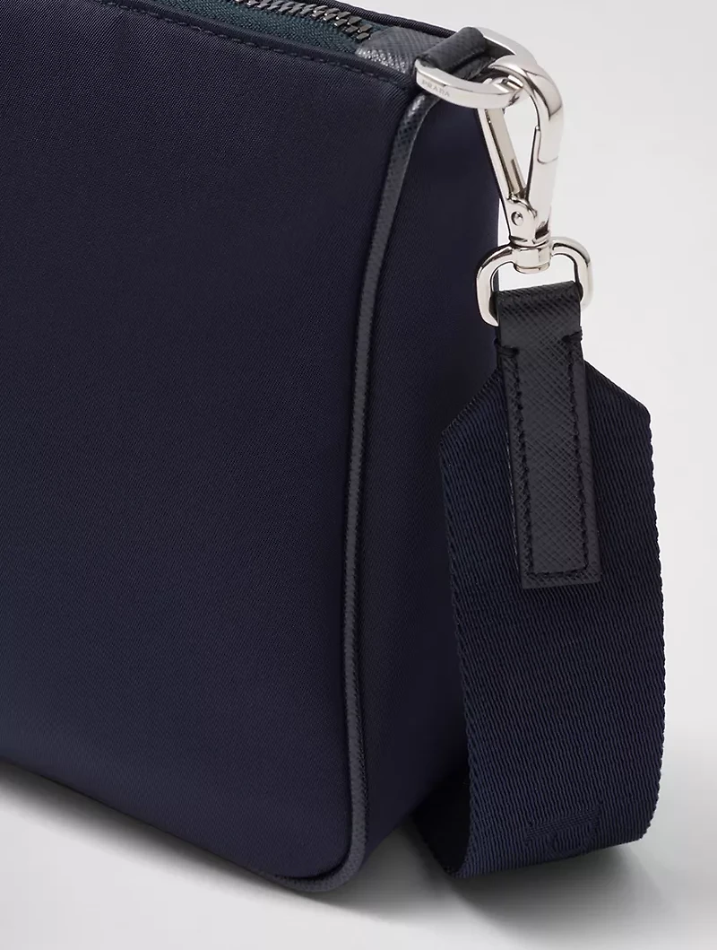Re-nylon And Saffiano Leather Shoulder Bag