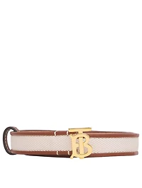 Canvas And Leather Tb Belt