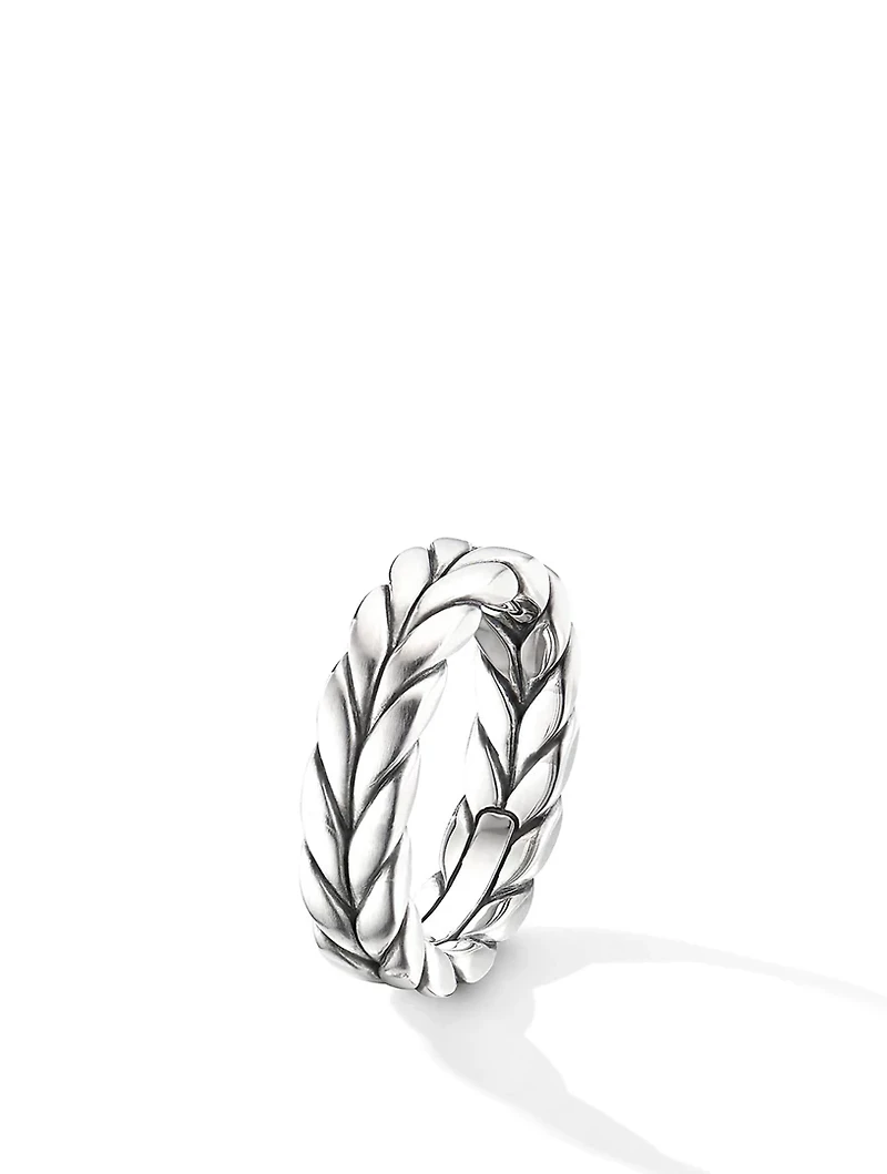 Chevron Band Ring Sterling Silver