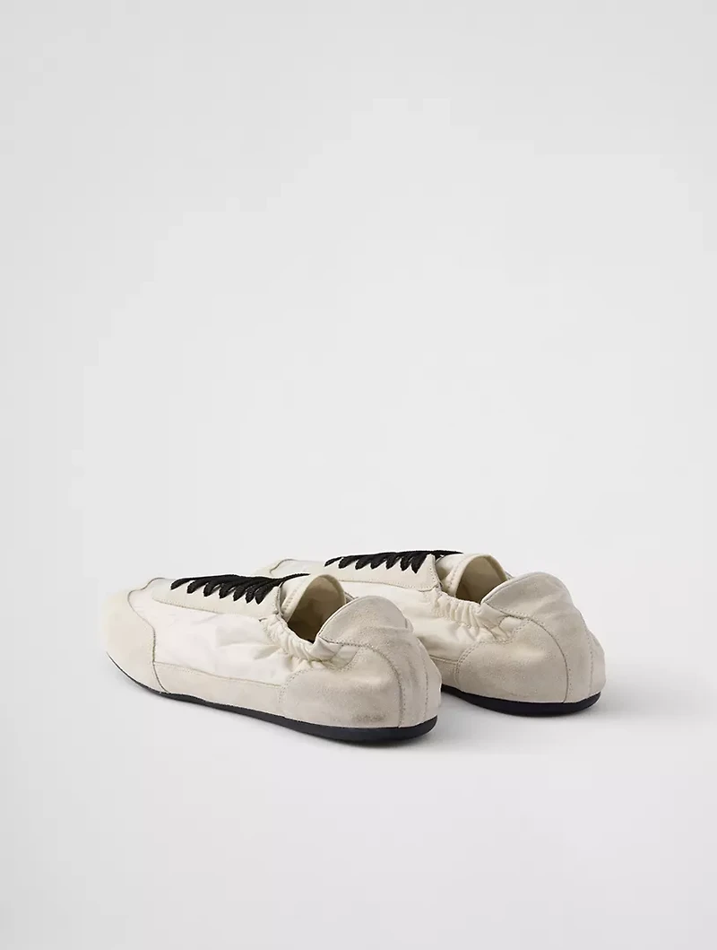 Collapse Re-nylon And Suede Sneakers