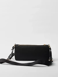 Small Re-nylon And Leather Shoulder Bag